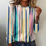 Vintage Colourful Striped T-Shirt