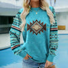 Vintage Geometric Print Sweatshirt