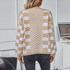 Casual Rutete Strikket Cardigan