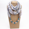Vintage Beaded Printed Scarf