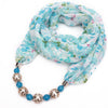Vintage Beaded Printed Scarf