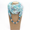 Vintage Beaded Printed Scarf