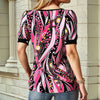 Vintage Abstract Print Blouse