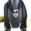 Heart Pendant Vintage Scarf