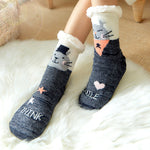 Cartoon Cat Plush Socks