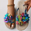 3D Floral Decorative Flat Slippers