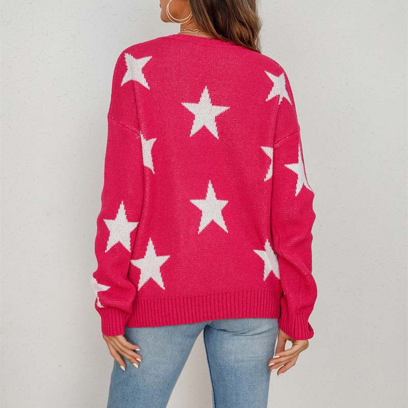 Casual Star Knit Sweater