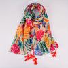 Colourful Leaf Print Scarf