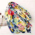 Colourful Floral Print Scarf