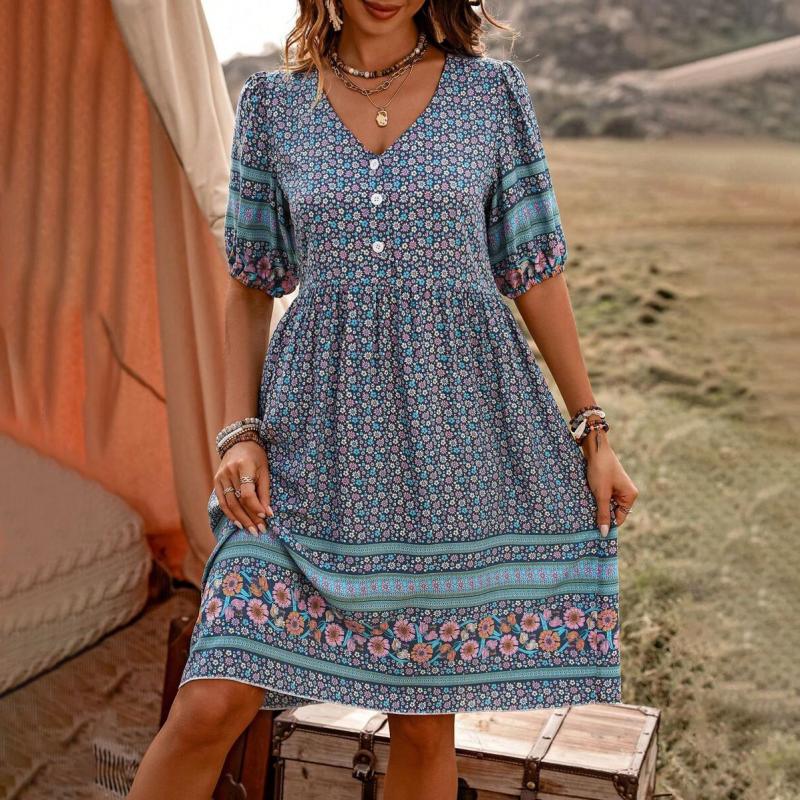 Vintage etniczna sukienka