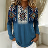 Vintage Ethnic Print Blouse