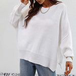 Casual Solid Colour Knit Sweater
