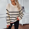 Casual Striped Knit Sweater