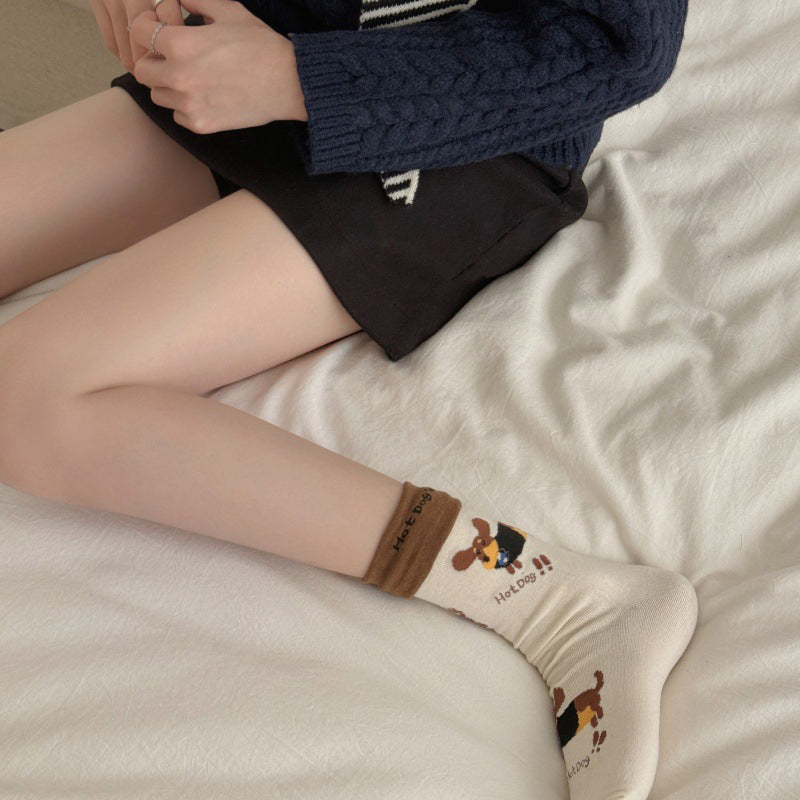 Cartoon Dog Casual Socks