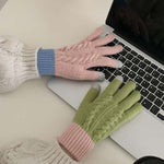 Warm Cable Knitted Gloves