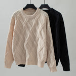 Ensfarvet Casual Sweater