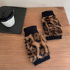 Warm Leopard Print Gloves