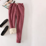 Solid Colour Warm Trousers
