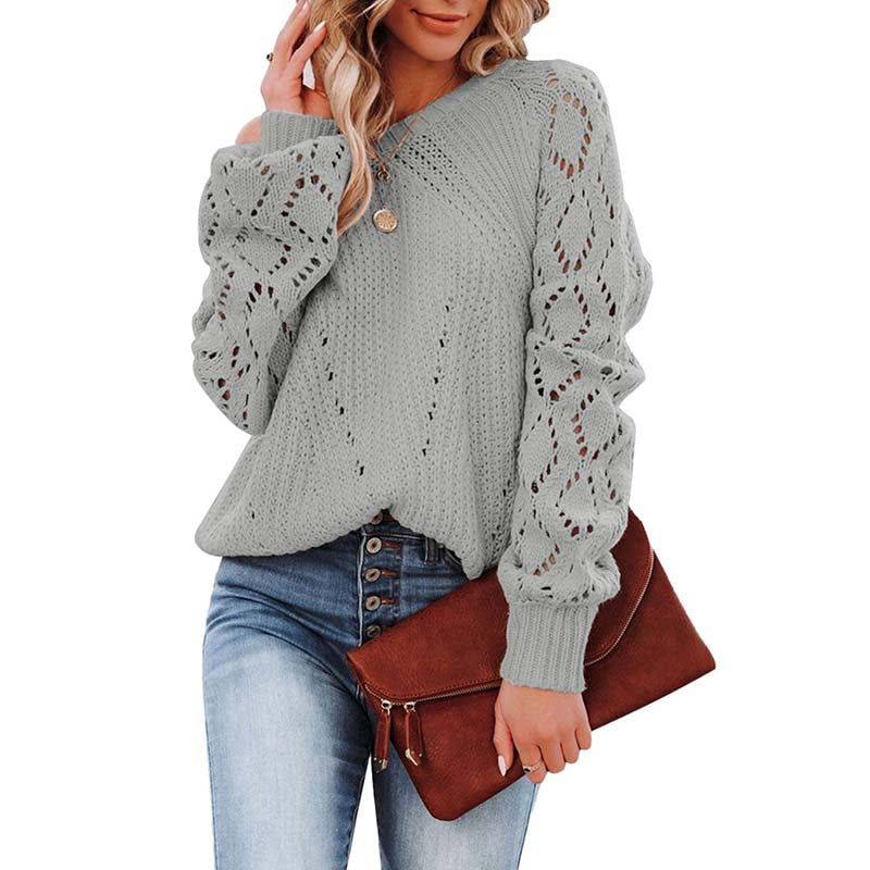 Casual Hollow Knit Sweater