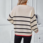 Casual Striped Knit Sweater