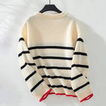 Casual Striped Knit Sweater