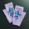 Warm Floral Embroidered Gloves