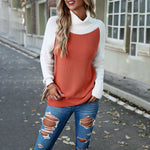 Uformell genser i kontrastfarge