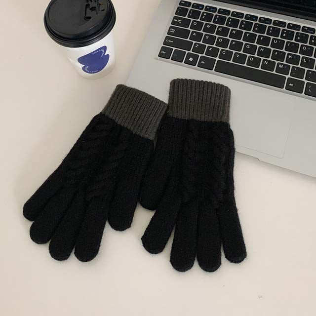 Varme Kabelstrikkede Handsker