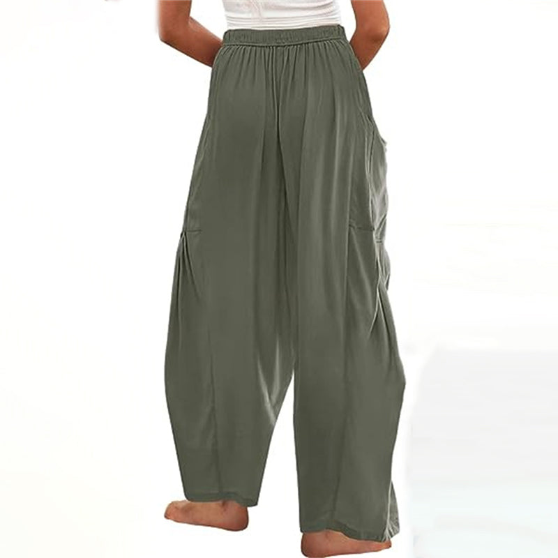 【Bawełniana i lniana】 Wygodne powodowe spodnie