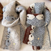 Warm Sheep Patterned Scarf