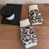 Warm Leopard Print Gloves