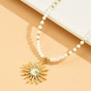 Bohemian Sun Pendant Necklace