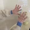 Ciepłe dzianinowe rękawiczki