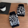Warm Leopard Print Gloves