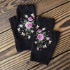 Warm Floral Embroidered Gloves