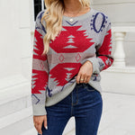 Casual Geometric Knit Sweater