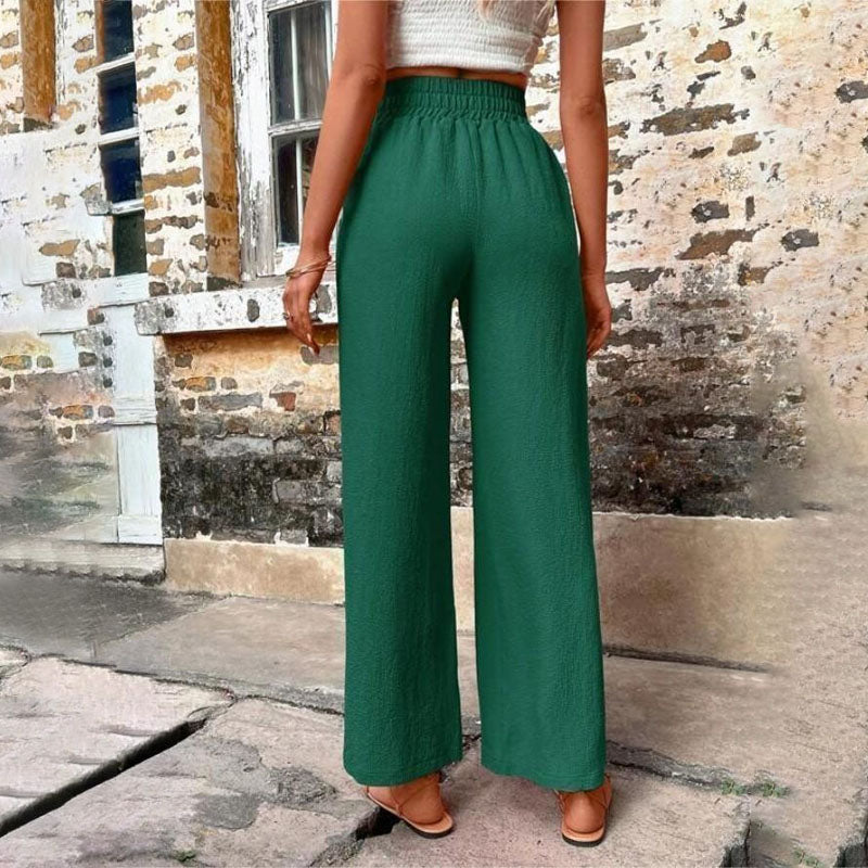 Solid Colour Casual Trousers