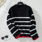 Casual Striped Knit Sweater