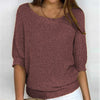 Ensfarvet Casual Sweater