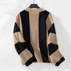 Afslappet Stribet Strik Cardigan