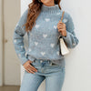 Casual Heart Knit Sweater