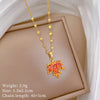 Maple Leaf Pendant Necklace