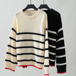 Casual Striped Knit Sweater