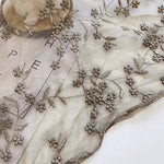 Vintage Floral Embroidered Scarf