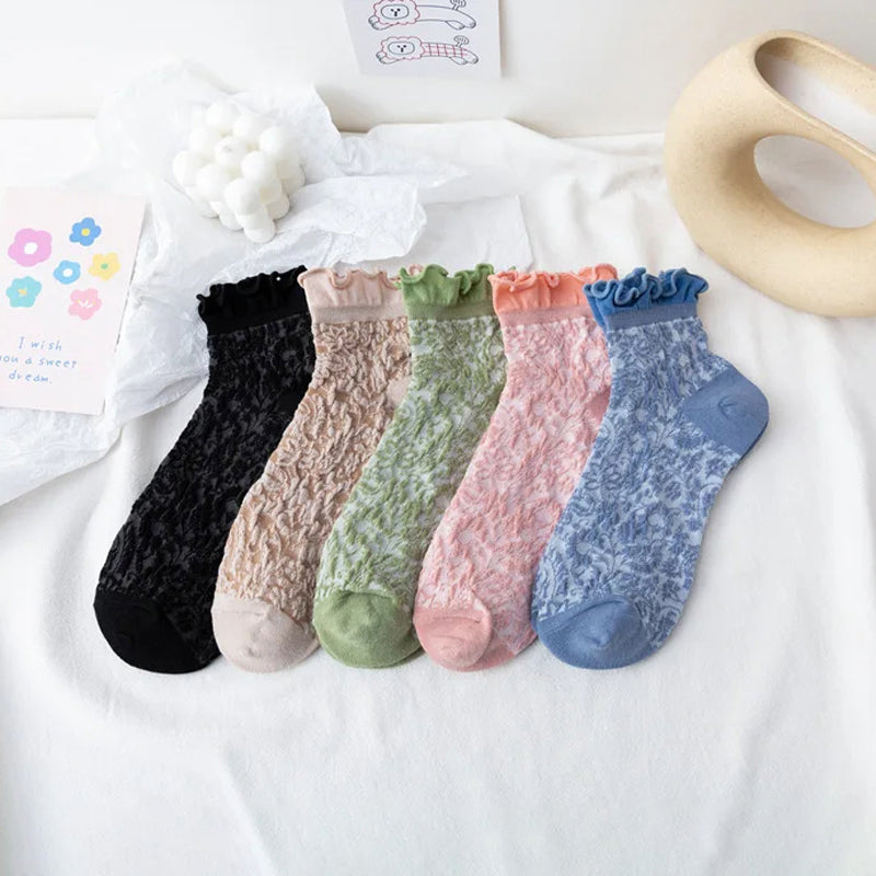Pack of 5 Pairs of Floral Socks
