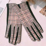 Vintage Plaid Varme Handsker