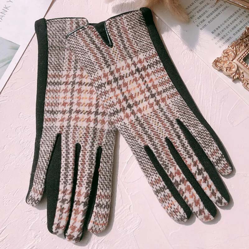 Vintage Plaid, ciepłe rękawiczki