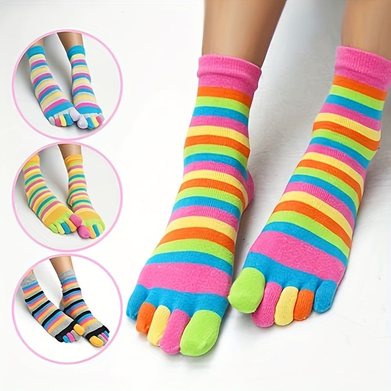 Colourful Five-Toe Socks