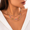 Bohemian Colourful Heart Necklace