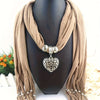 Heart Pendant Vintage Scarf